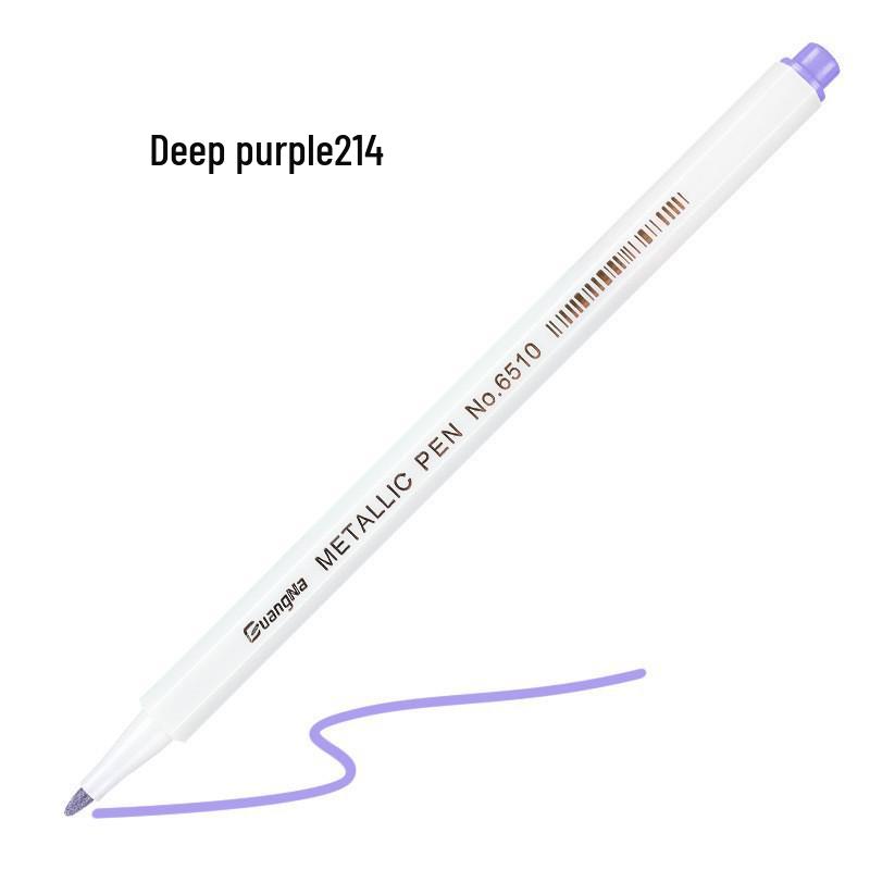 Guangna 6510 Metallic Signature Pen - Hard Tip Watercolor & Outline Pen for Drawing & Design