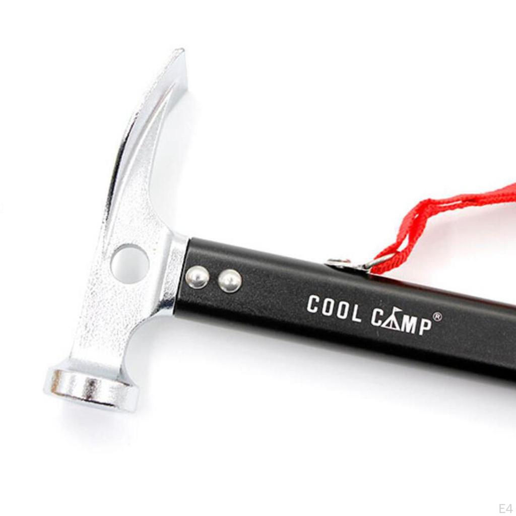 Tent Mallet Nails Puller Driver Hammer Lightweight Aluminum Alloy for Outdoor Camping Hiking