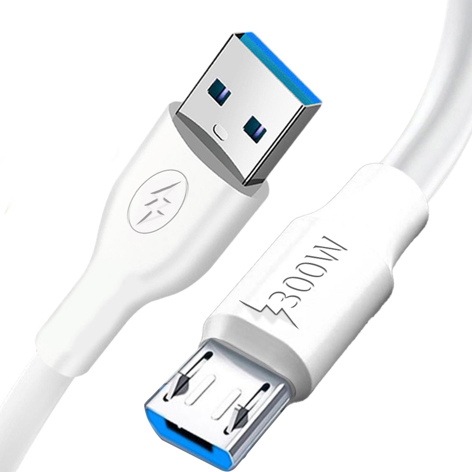 

6.0mm Thick Micro USB Cable 300W Super Fast Charging Type C Charger Data Line for Samsung Xiaomi Huawei Android USB C Cables 0.25m
