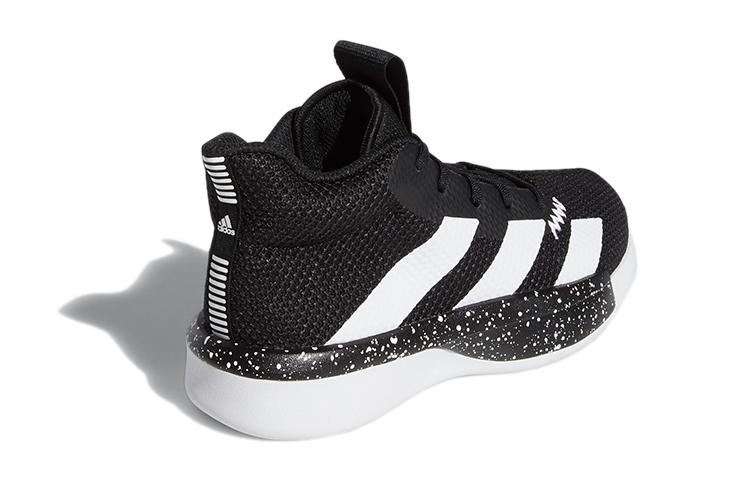 Adidas Pro Next K Abrasion Resistant Mid top Children's Basketball Shoes Black White Kids' EH3061