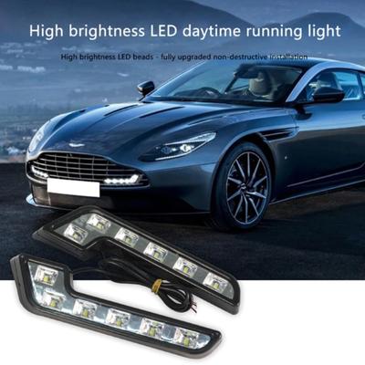 12V L Shaped Driving Lamp 6 LED Car LED Lamp Bright Light Daytime Running Lights  Auto Signal