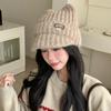 Hat for Women In Autumn and Winter Versatile Knitted Wool Hat Outdoor Travel Windproof Warm Hat Fashionable Casual Bag Head Hat Korean