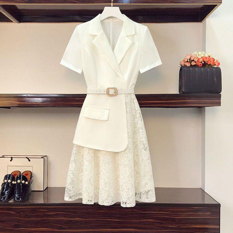 

Модное и стройнящее кружевное платье с воротником для костюма, женское платье больших размеров XXXL