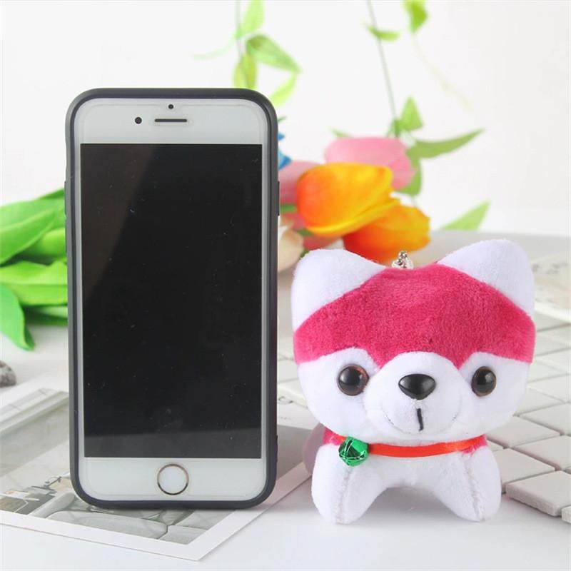 Soft Husky Plush Keychain Charming Dog Toy With Pp Cotton Filling