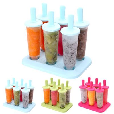 Eis am Stiel-Eisbereiter-Set, 6 Stück, wiederverwendbare Eis-DIY-Formen, Halter, Spaß für Kinder und Erwachsene, tolles Geschenk für