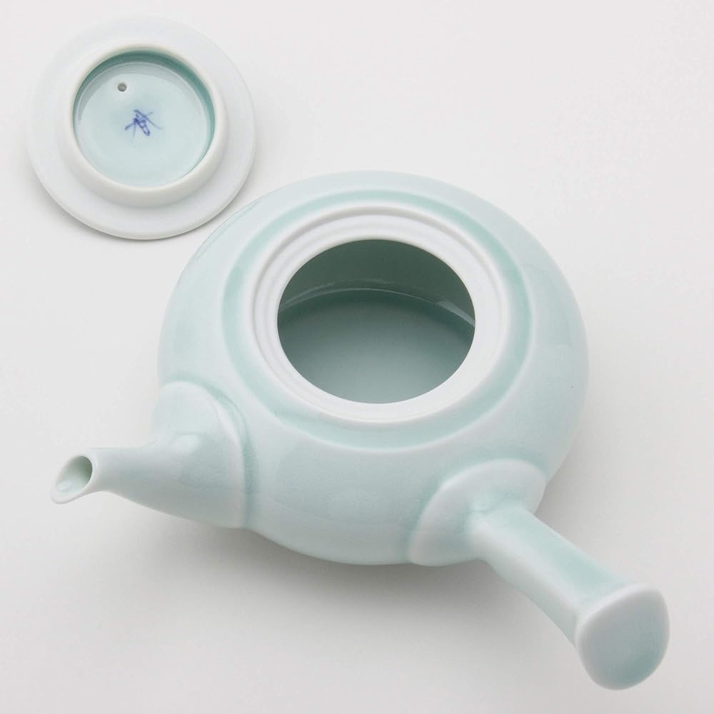 Hasami Porcelain Teapot and Teacup Set Blue Green 11439 in Gift Box