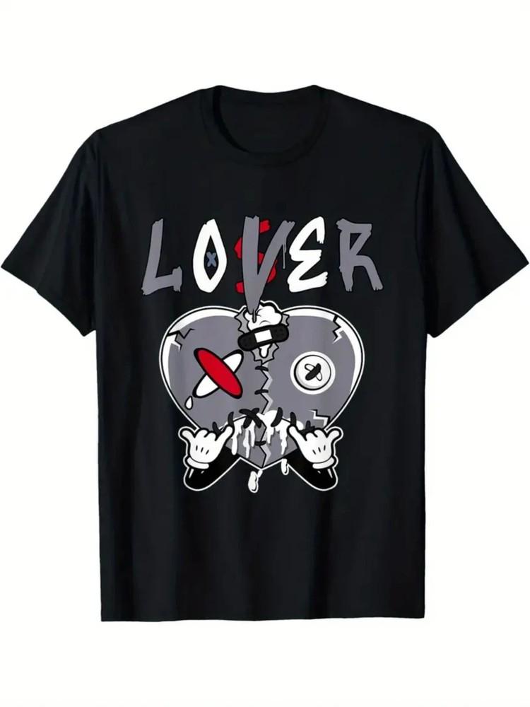

Stylish 039;Loser Heart039; Print Cotton T-Shirt for Men amp; WomenComfort Fit Breath Unisex T-Shirt S