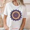 Mandala T Shirt Heavy Cotton Boho Vintage Washed Comfortable Top For Everyday Wear Slightly Casual Versatile Stretched Vintage
