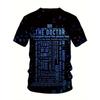 Plus Size The Doctor Vibrant Graphic Print T-shirt - Kortärmad, Sval och Andningsbar, Bekväm Passform - Herrkläder för Vardagsbruk