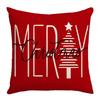 Christmas Pillowcase Pillowcase Christmas Tree Snowflake Element Letter Stripe Print Pillowcase Festive Atmosphere Cushion