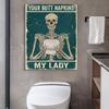 Toilet Paper Fun Quotations Skeleton Poster Wall Art Canvas Print Nordic Vintage Painting Bathroom Bathroom
