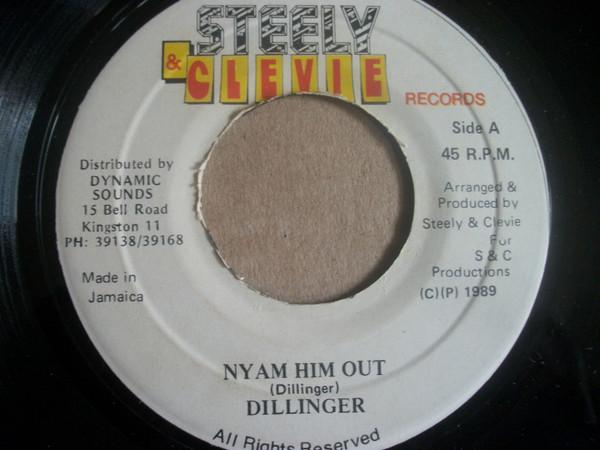 

7inch Record DILLINGER Nyam Him Out NONE Steely And Clev 1989 Jamaica Reggae Ska Dub Used