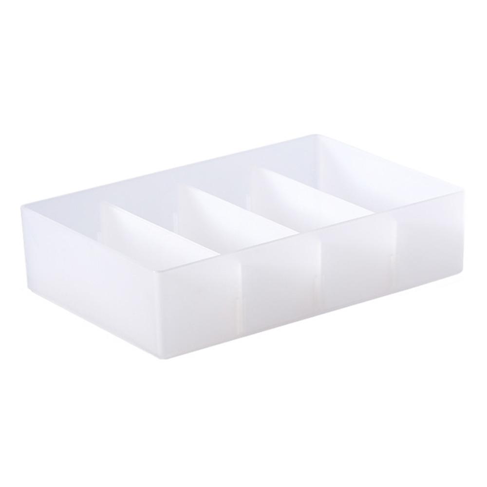 

4 Section Drawer Organizer Versatile Translucent Divided Organizer Bins PP Removable Partition Storage Organizer Bin Bedroom S чёрный