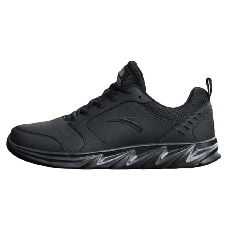 ANTA Running Series Sneakers Leather Black Men s 91815522-9 EU 40.5
