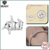 BISAER Plata 925 Encanto Lindo Perro Cuentas Perro Salchicha Mascota Animal Colgante Chapado en Platino Apto Mujeres Pulsera DIY Joyería Fina