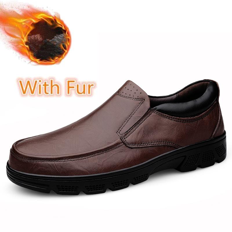 Fashion Fashion Genuine Leather Mens Shoes Business Casual Men Boat Shoes Classic Comfortable Male Sneakers Soft Office Outdoor Footwear