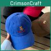 Stylish Casual Blue Bear Embroidery Baseball Hat For Women Ideal For Spring Outdoor Wear