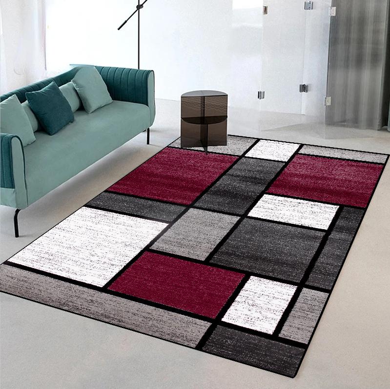 Nordische Geometrische Teppiche Große Fläche Rutschfeste Waschbare Teppiche für Wohnzimmer Schlafzimmer Weiche Lounge Heimdeko Matte