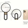 Handheld Makeup Mirror, 30x Magnification, 360 ° Rotating Handle, Foldable and Portable for Travel. Suitable for Eyebrow Shaping