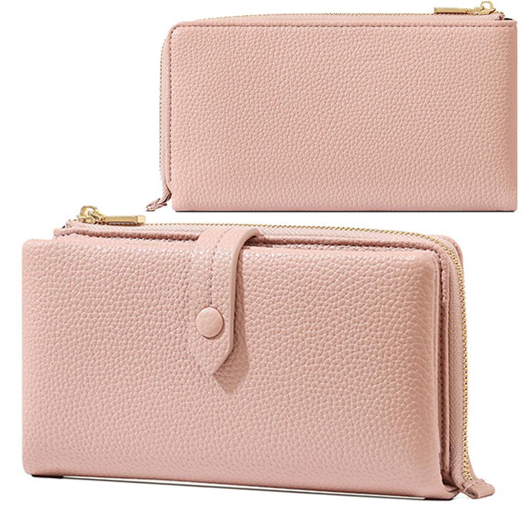 RenLianyi Women's Zipper Long Wallet, PU Synthetic Leather, Large Capacity, 12 Card Pockets, Coin Purse, Slim PassCommuter Card Slots, Slim,