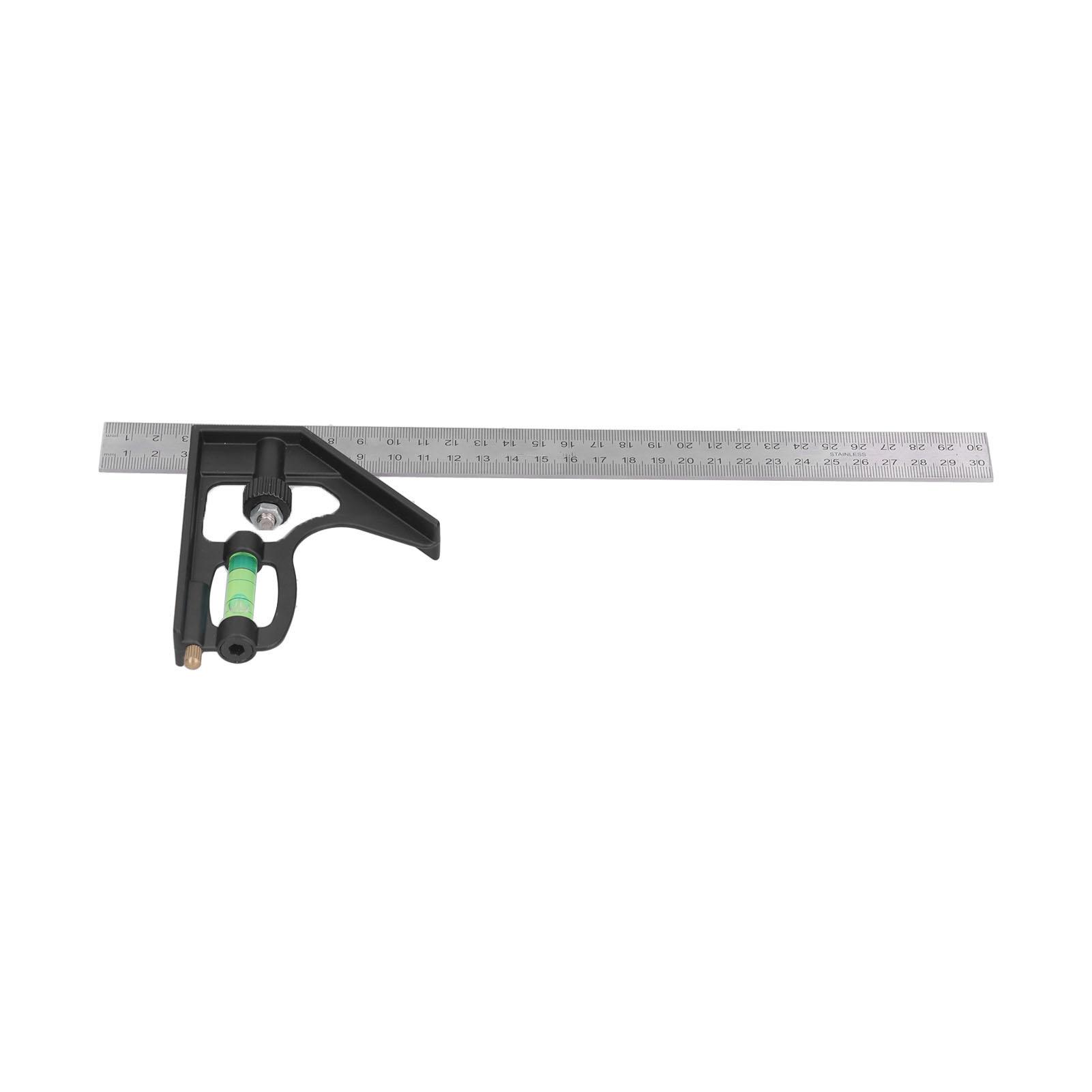 

Sliding Ruler Aluminum Alloy Adjustable Combination Square Woodworking Measuring Tool 300mm