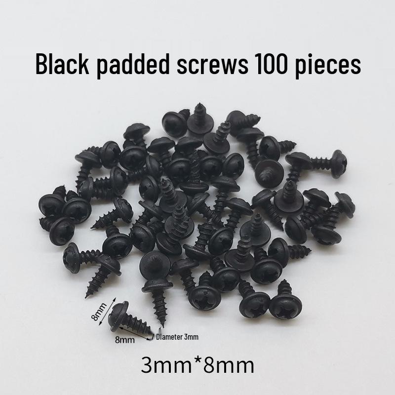Golden, Silver, and Black Self-Tapping Wide Head Screws with Washers