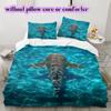 Seawater marine organisms Pattern Bedding,Quilt Set Quilt Cover Pillowcase Home Birthday Gift (1*duvet cover+2*pillowcase,without core)