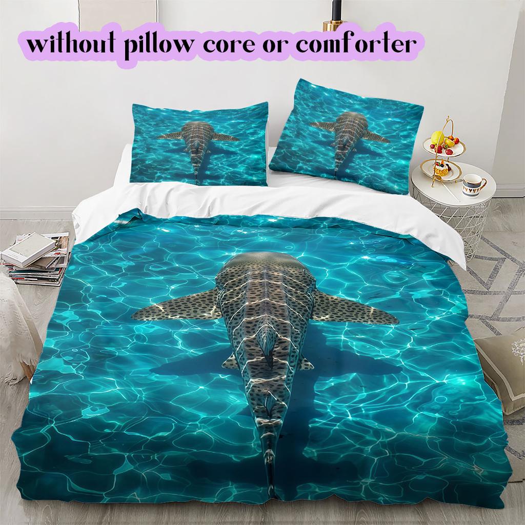 Seawater marine organisms Pattern Bedding,Quilt Set Quilt Cover Pillowcase Home Birthday Gift (1*duvet cover+2*pillowcase,without core)