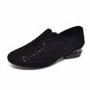 Women's single shoes spring new round head gypsy lace low heel black sheepskin two wear mesh shoes