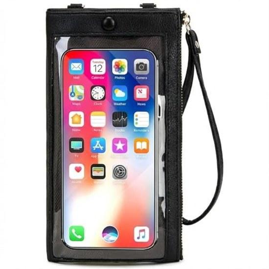 Smartphone pouch women operable while use shoulder bag wallet diagonal carry vertical type lightweight slim multifunctional pochette mobile card