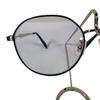 Used FURLA Glasses Titanium Smoky Blue Round Crown Panto