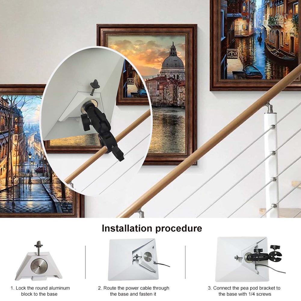 For Starlink Mini 1/4 Screw Adapter Ethernet Satellite Bracket Fixing Clip Kit Clamp Pole Mount for Starlink Mini Accessories