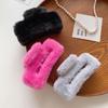 New Solid Hair Clips For Women Girls Soft Plush Hair Claws Large Size Korean Headwear Hairpins Crab Barrette Hair Accessories Gift