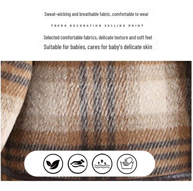 Chlapecký vlněný kabát s fleecovou podšívkou 2025: Hřejivý, silný, krátký podzimní/zimní kabát