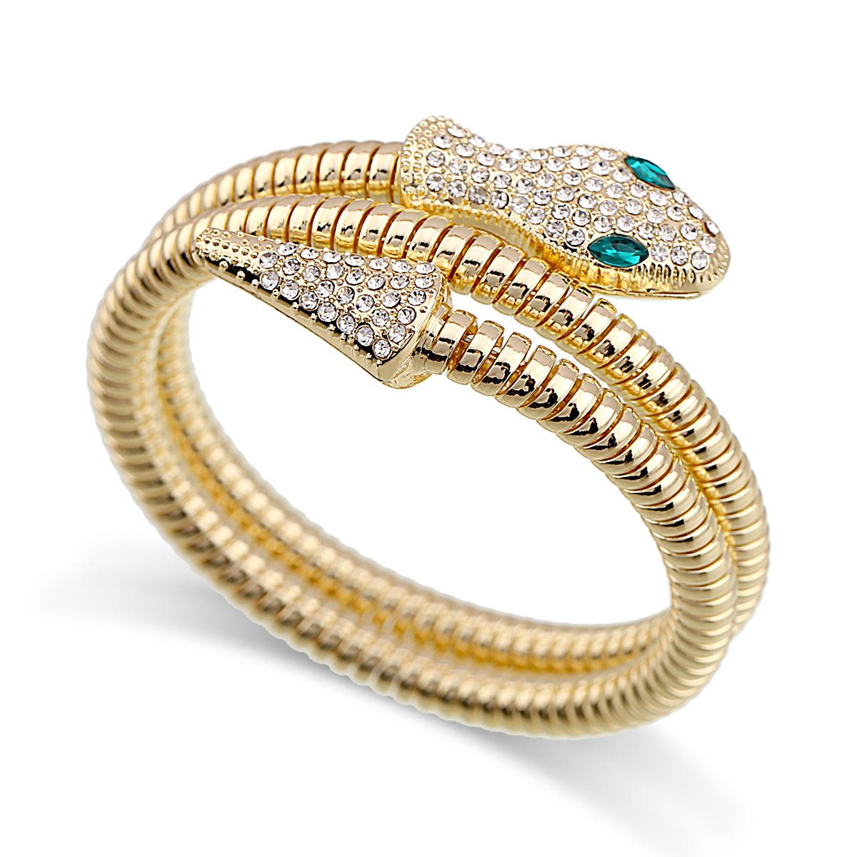 European and American Bracelet Fashionable Design Snake-shaped Winding Punk Style Bracelet Jewelry One Size(18CM~21CM)