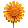 Outdoor Garden Windmill Butterfly Flower Windmill Sunflower Wind Spinner Garden Decor 360 Degree Rotating Metal Flower for Patio