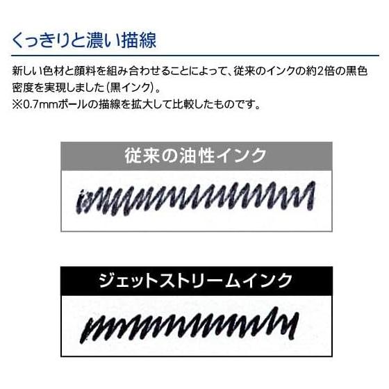 [Sold as a set of 4] Oil-based ballpoint pen Jetstream Standard 0.5mm 2 black 2 red SXN15005.24 / SXN15005.15 Bulk purchase Retractable oil-based