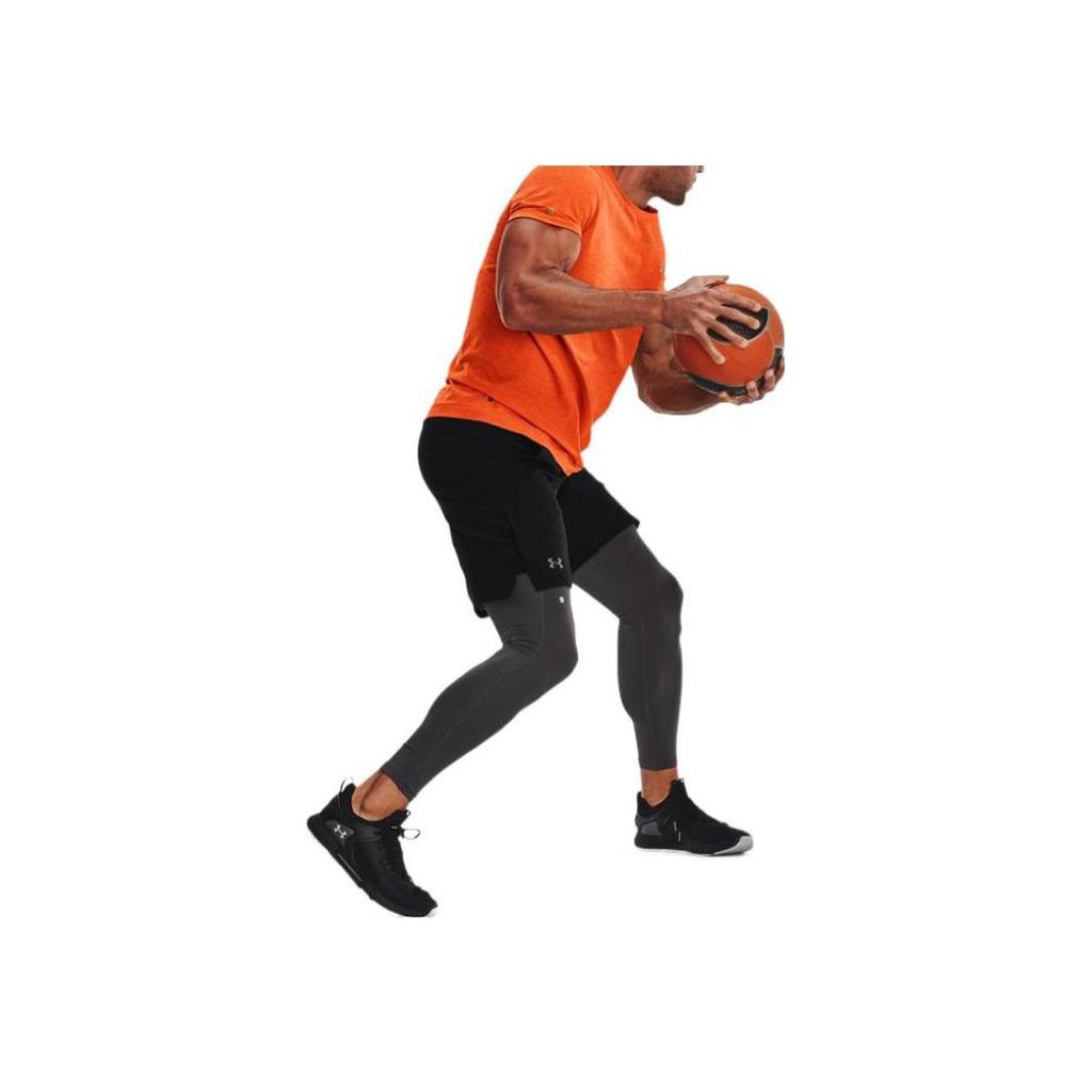 Under Armour Woven Training Solid Logo Sports Casual Shorts Men Bottoms Black 1370384-001