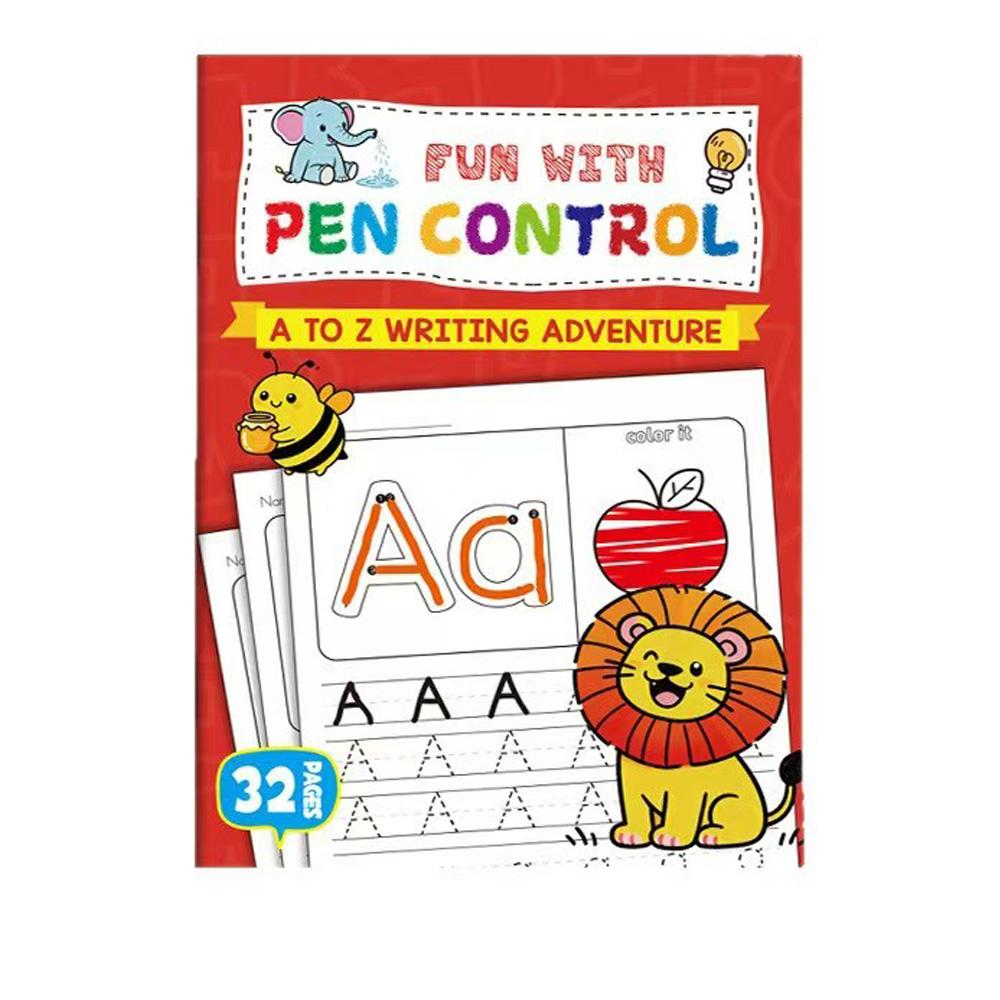26 Alphabet Practicing Uppercase and Lowercase Letters English Coloring Book Pen Control Training Handwriting Practice Book