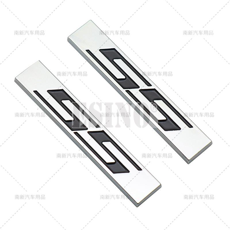 2 x 3D SS Metal Chrome Zinc Alloy Emblem Car Body SS Badge Sticker Decal Adhesive Badge for Chevrolet SS Camaro SS