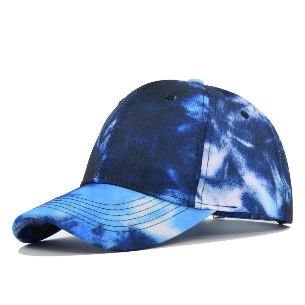 Baseballová čepice Nová Jarní Sluneční klobouk Tie-dyed Barevná Pánská Dámská Unisex-Dospívající Bavlněná Snapback Čepice Vintage Hip Hop Letní Klobouk