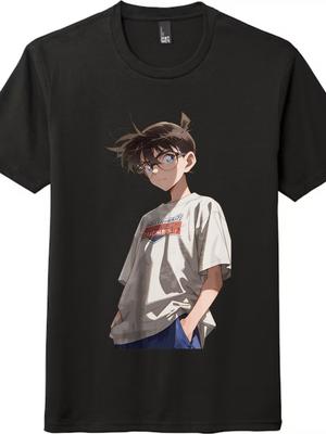 Anime tričko Detektiv Conan, Unisex Retro Ležérní Stylové Manga Art Kreslené Tričko
