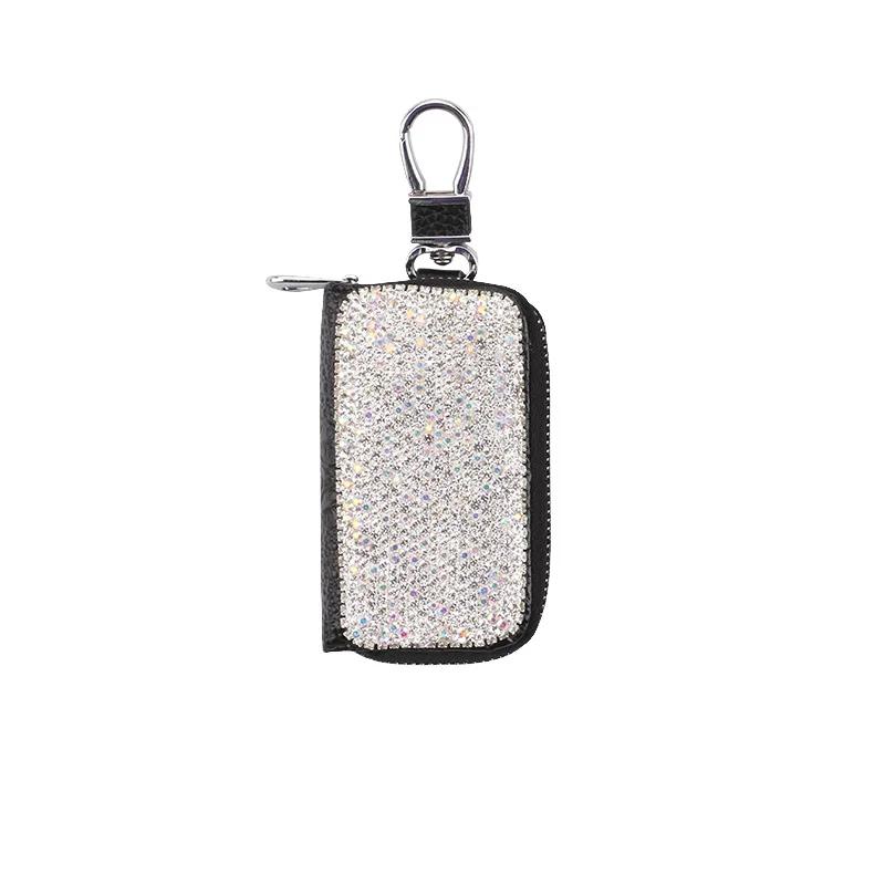 Luxus Strass Auto Schlüsselhalter Aufbewahrungskoffer Kristall Diamant Schlüsselanhänger Schlüsselabdeckung Funkschlüssel Tasche Brieftasche Autozubehör