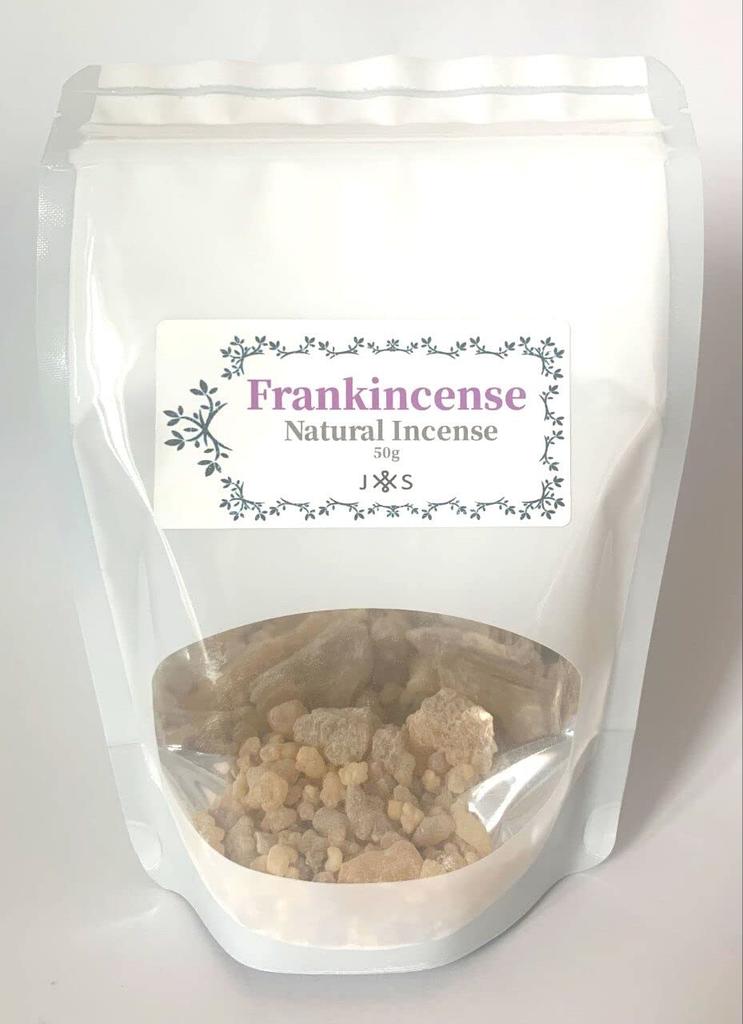 Juicy Spicy Frankincense Resin Incense, 100% Natural (50 grams) for Spiritual and Religious Rituals, Reiki, Yoga, and Clea