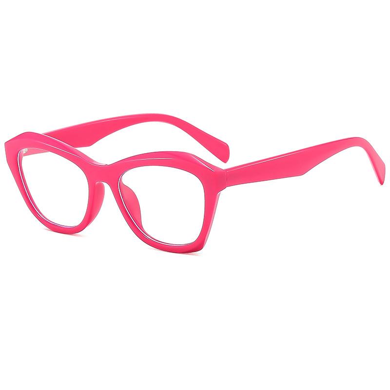 New cat eye anti-blue glasses ins personalized versatile flat glasses European and American fashion polygonal glasses frames