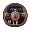 Hongqi H6/H9/HS3/H5 Steering Wheel Covers; Nappa Leather, Ultra-Thin, Non-Slip, Sweat-Proof, Original Color.