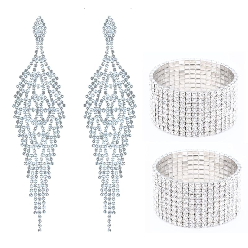 

[VanFROSTED] earrings bangle 9 consecutive bracelet fitness competition crystal competition stage stage body wedding vest physique marriage Japan
