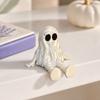 Flexible Halloween Figurine, 3D Printed Mini Grim Reaper/Ghost Statue with Movable Joints, Collectible Gothic Ornaments for Shelf, Desk, Home Decor