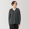MUJI Women's Yak Blend V-Neck Sweater, BA1P9A4A, Charcoal Gray, Size M