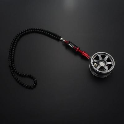 Araba Styling dikiz aynası Kolye Süsler Alüminyum Alaşımlı Jant Göbeği Lastik Lastik İç Dikiz Araba Için Asılı Anahtarlık